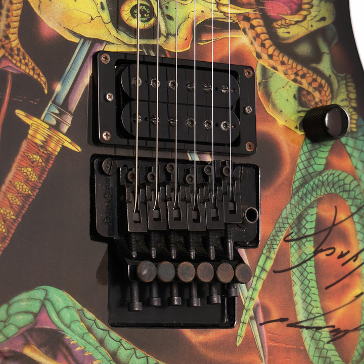 1990's ESP George Lynch Haji Skulls & Snakes Guitar Autographed