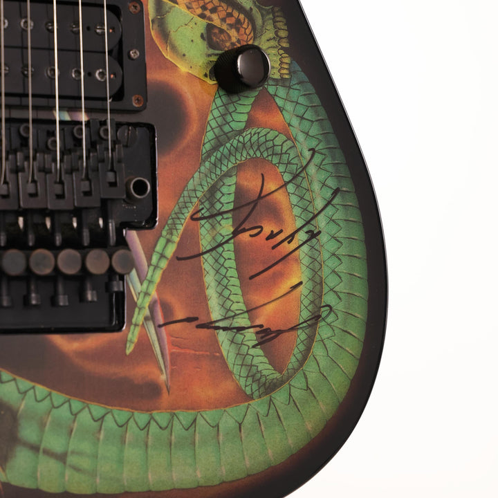 1990's ESP George Lynch Haji Skulls & Snakes Guitar Autographed