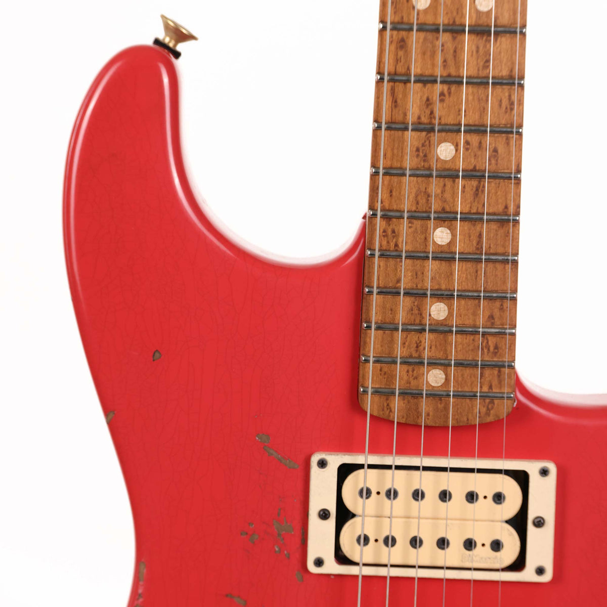 Charvel Custom Shop Nitro Aged San Dimas Fiesta Red Music Zoo Exclusive — 4