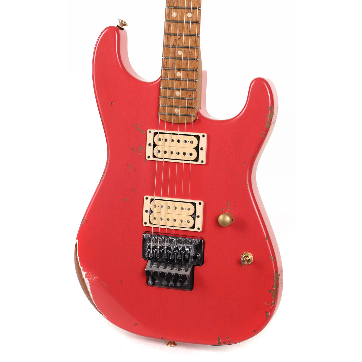 Charvel Custom Shop Nitro Aged San Dimas Fiesta Red Music Zoo Exclusive — 8