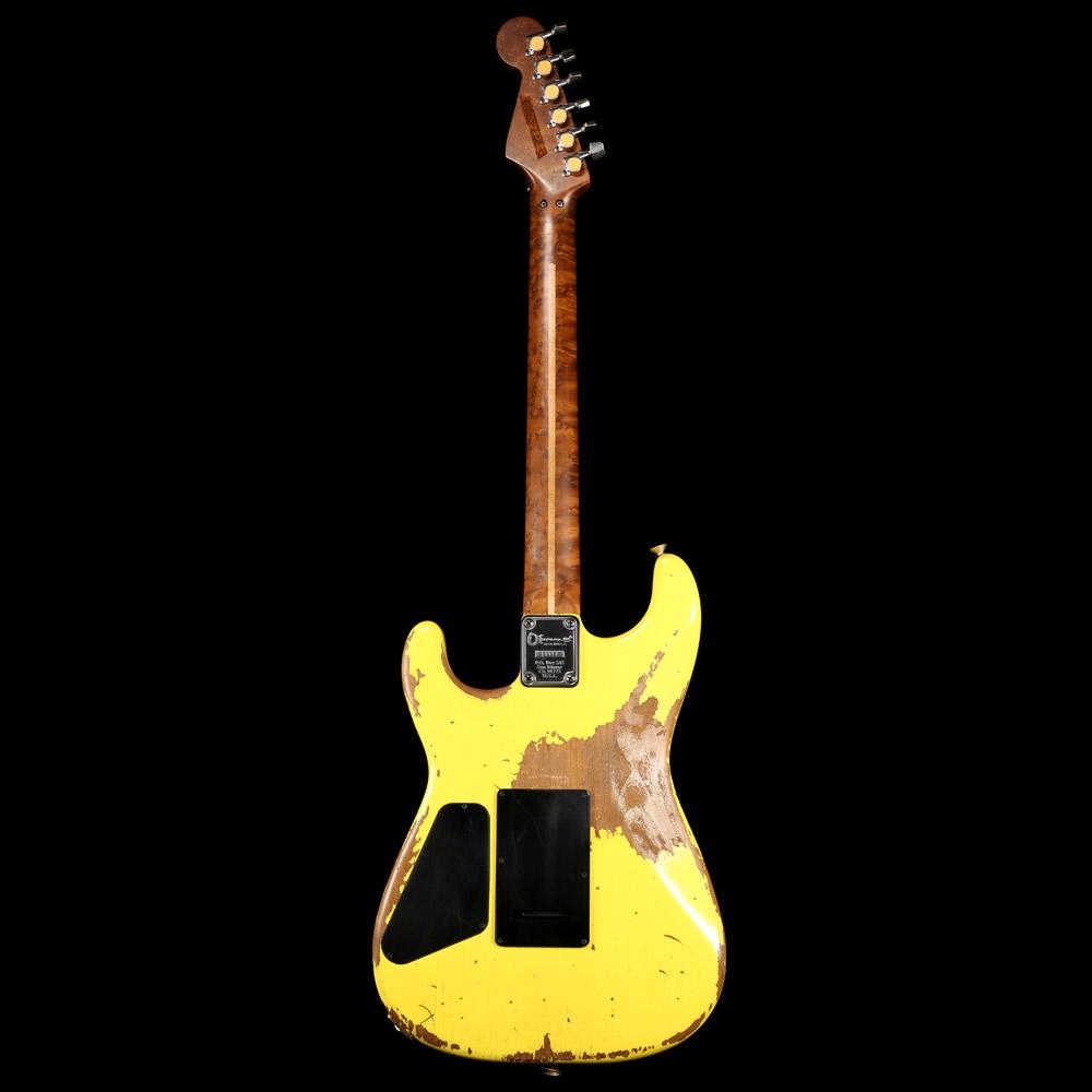 Charvel Custom Shop San Dimas Nitro Aged Roasted Alder Graffiti Yellow — 3