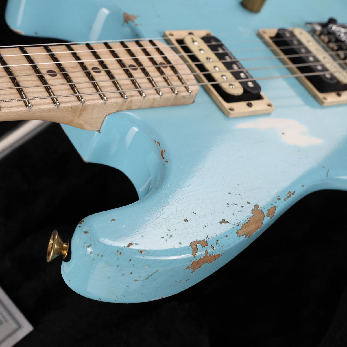 Charvel Custom Shop San Dimas Nitro Aged Daphne Blue Heavy Relic — 7