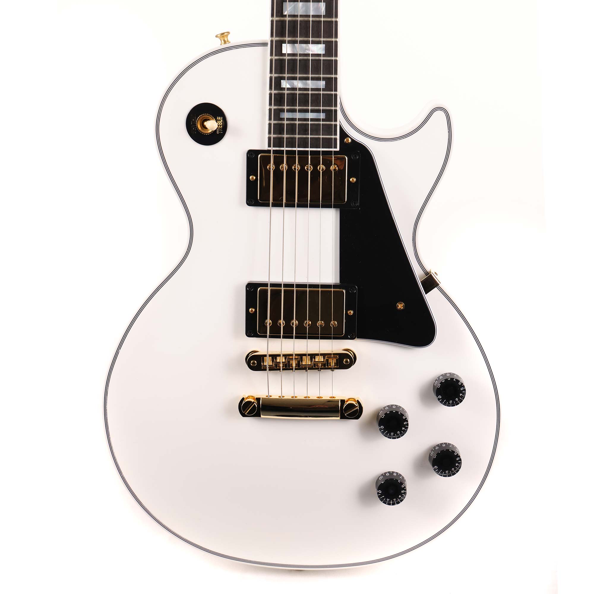 Gibson Custom Shop Les Paul Custom Alpine White | The Music Zoo