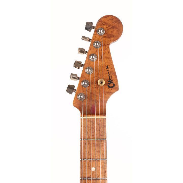 Charvel Custom Shop San Dimas Nitro Aged Roasted Mahogany Black over Graffiti Yellow Masterbuilt Rob Knowles