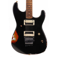 Charvel Custom Shop San Dimas Nitro Aged Roasted Mahogany Black over Tennessee Orange