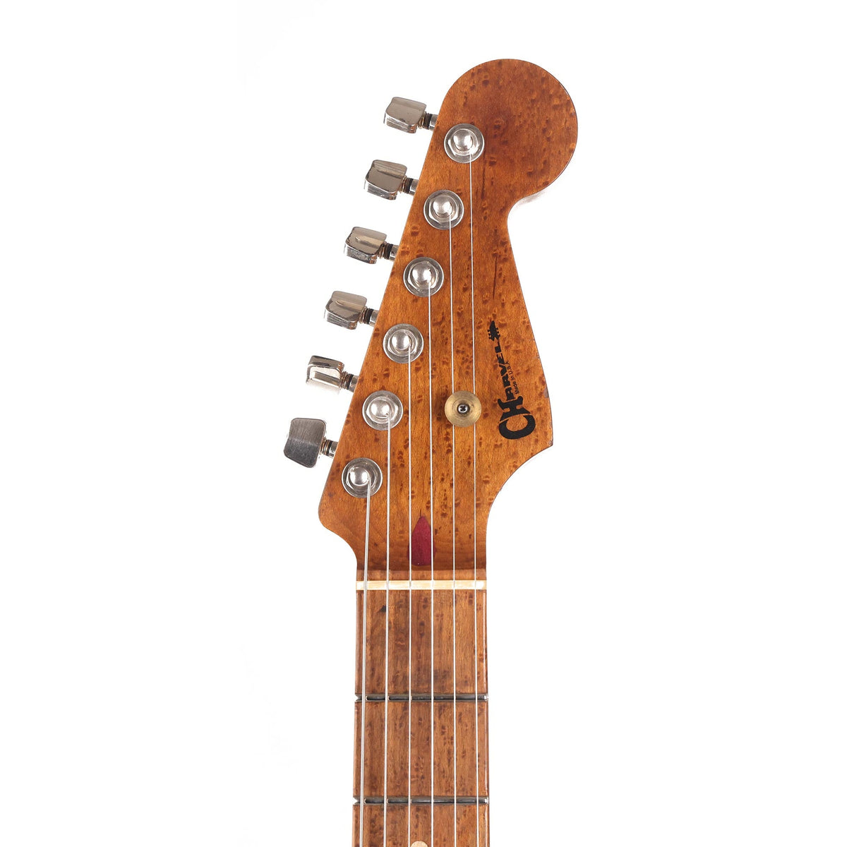 Charvel Custom Shop Masterbuilt San Dimas Nitro Aged Roasted Mahogany Black over Aztec Gold — 10