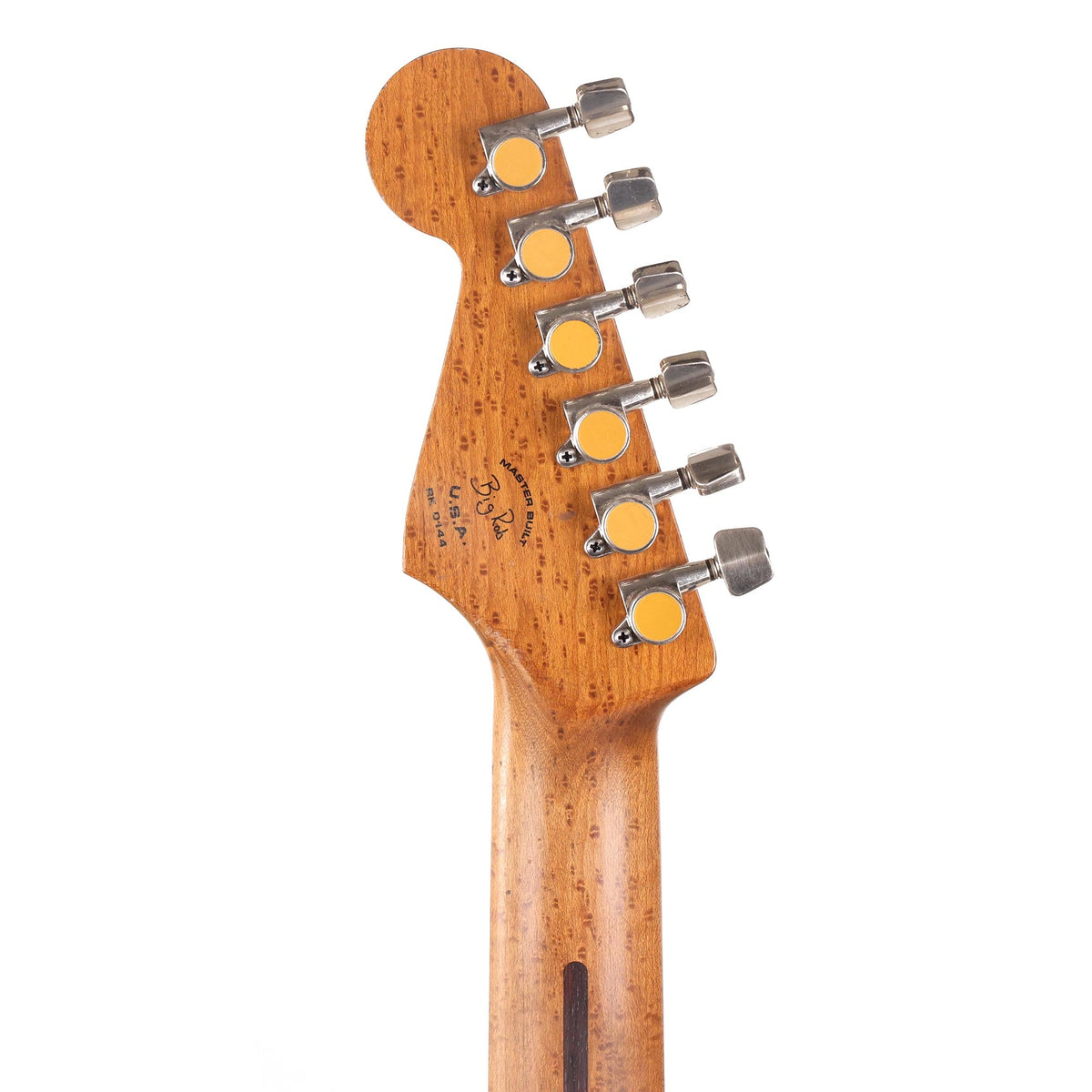 Charvel Custom Shop Masterbuilt San Dimas Nitro Aged Roasted Mahogany Black over Aztec Gold — 11