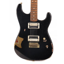 Charvel Custom Shop Masterbuilt San Dimas Nitro Aged Roasted Mahogany Black over Aztec Gold