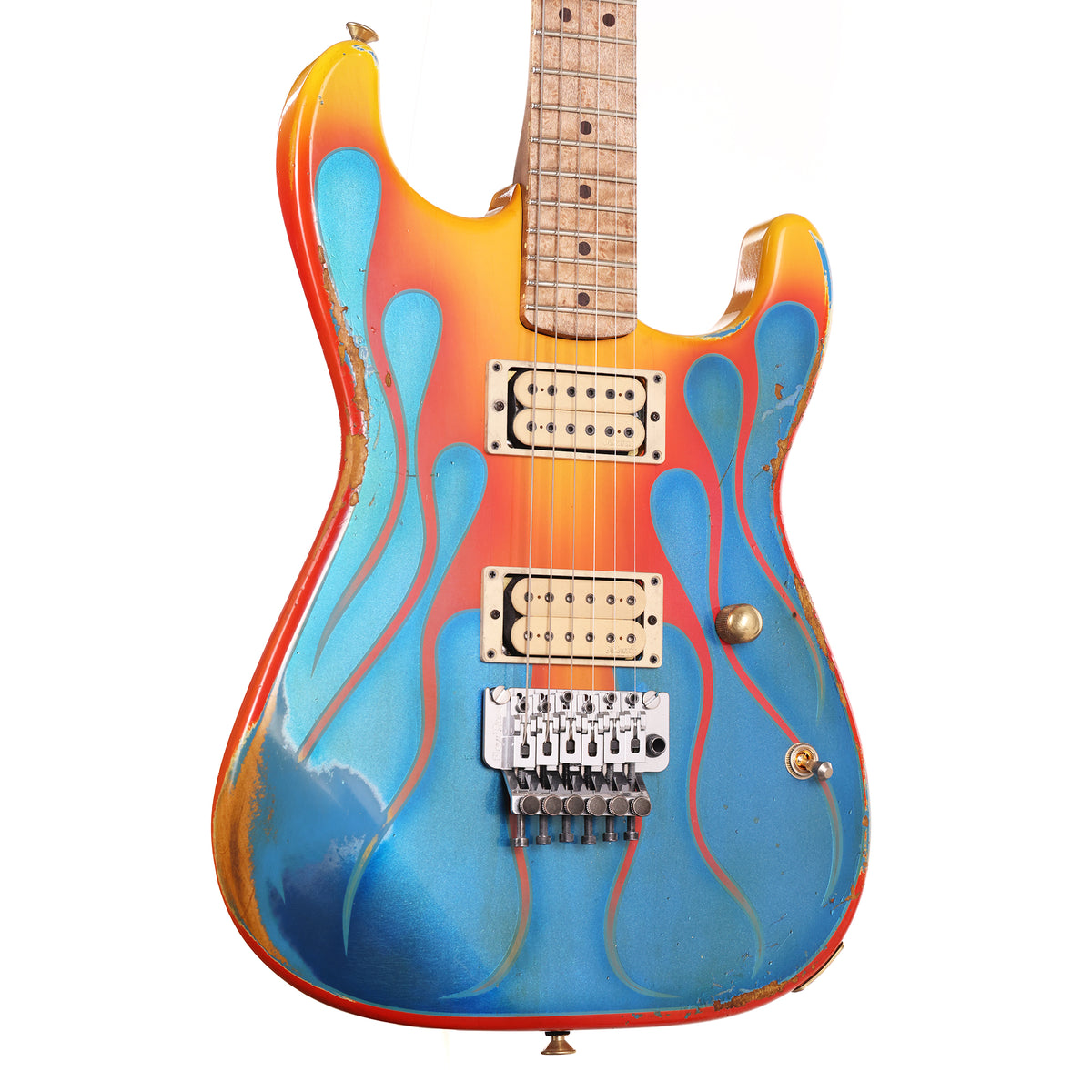 Charvel Custom Shop Graphic Nitro Relic San Dimas Masterbuilt Hot Rod Flames — 1
