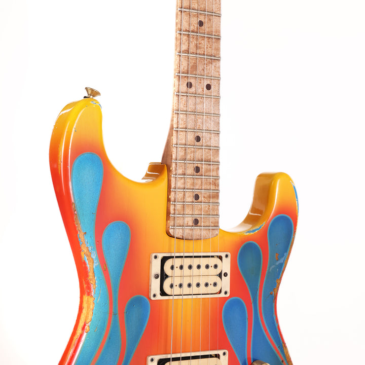 Charvel Custom Shop Graphic Nitro Relic San Dimas Masterbuilt Hot Rod Flames
