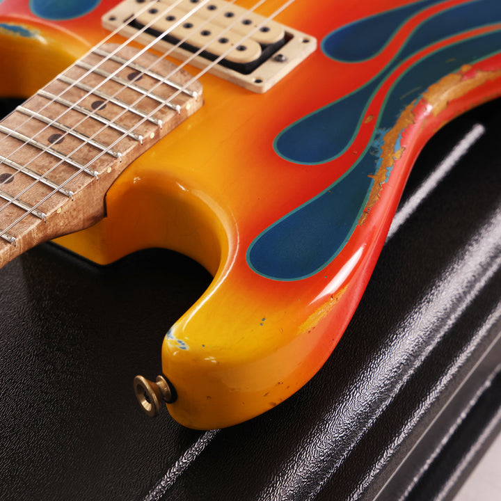 Charvel Custom Shop Graphic Nitro Relic San Dimas Masterbuilt Hot Rod Flames