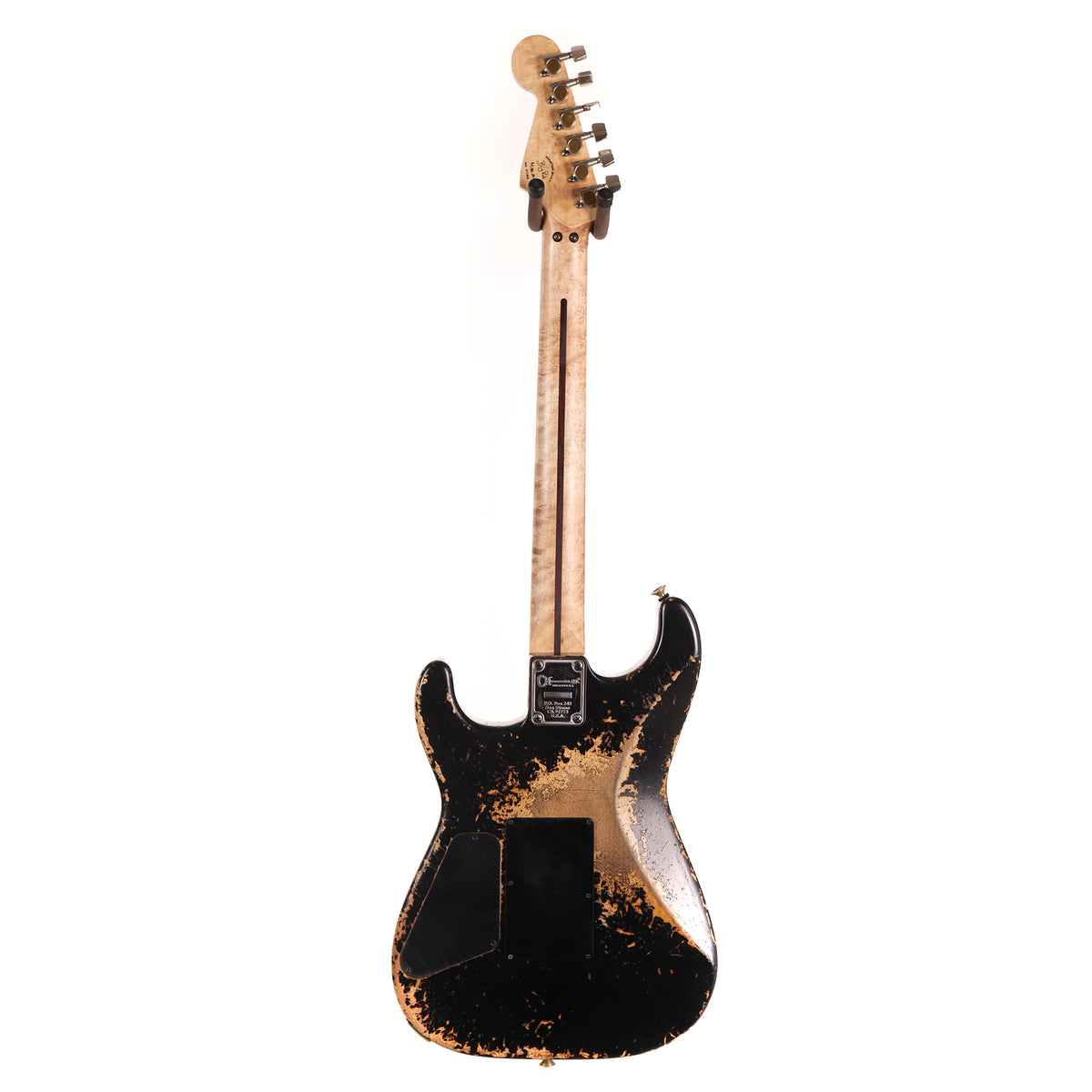 Charvel Custom Shop Graphic Nitro Relic San Dimas Masterbuilt Yellow and Red Flames — 4