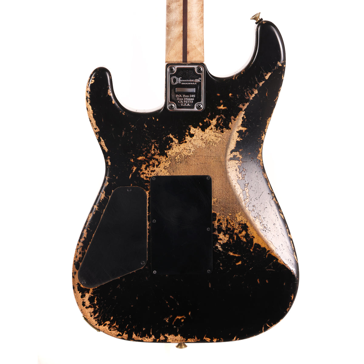 Charvel Custom Shop Graphic Nitro Relic San Dimas Masterbuilt Yellow and Red Flames — 6
