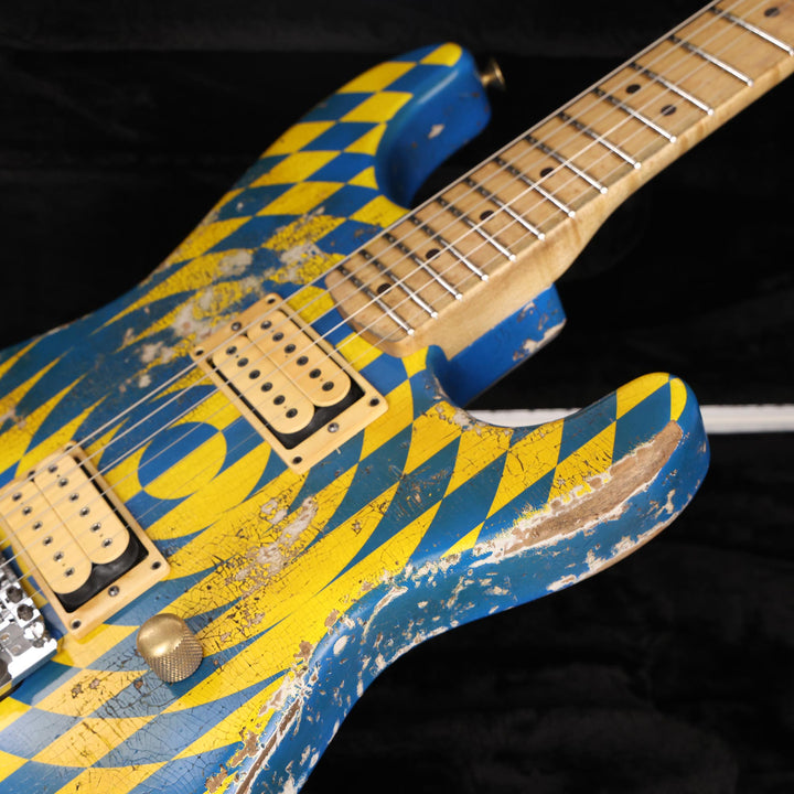 Charvel Custom Shop Graphic Nitro Relic San Dimas Masterbuilt Buzzsaw Checkerboard