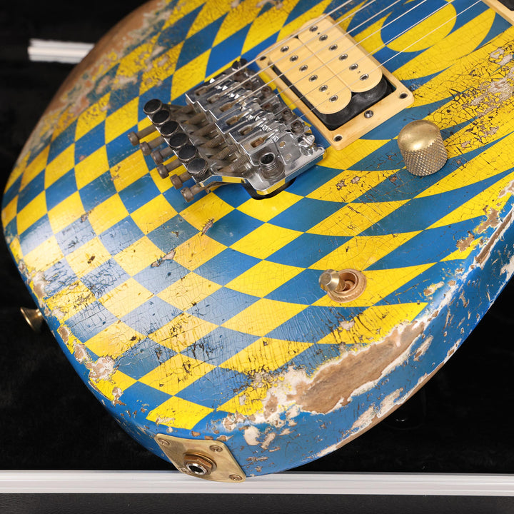 Charvel Custom Shop Graphic Nitro Relic San Dimas Masterbuilt Buzzsaw Checkerboard