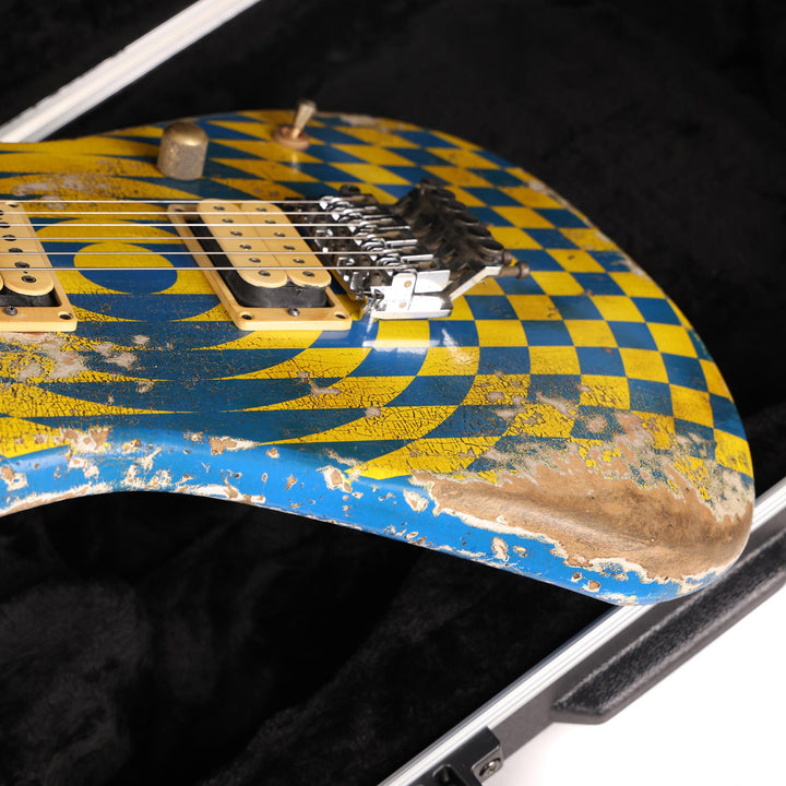 Charvel Custom Shop Graphic Nitro Relic San Dimas Masterbuilt Buzzsaw Checkerboard