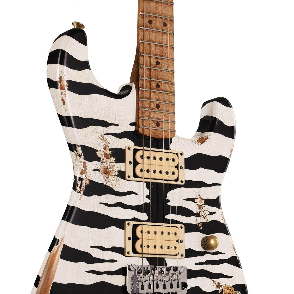 Charvel Custom Shop Graphic Nitro Relic San Dimas Masterbuilt White Bengal — 5