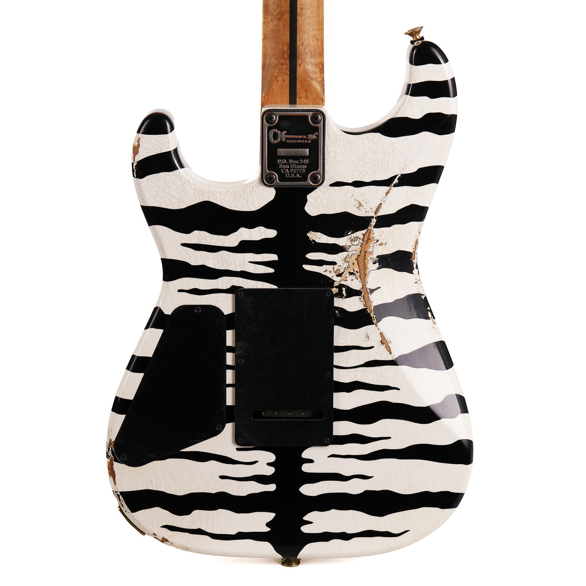 Charvel Custom Shop Graphic Nitro Relic San Dimas Masterbuilt White Bengal — 6