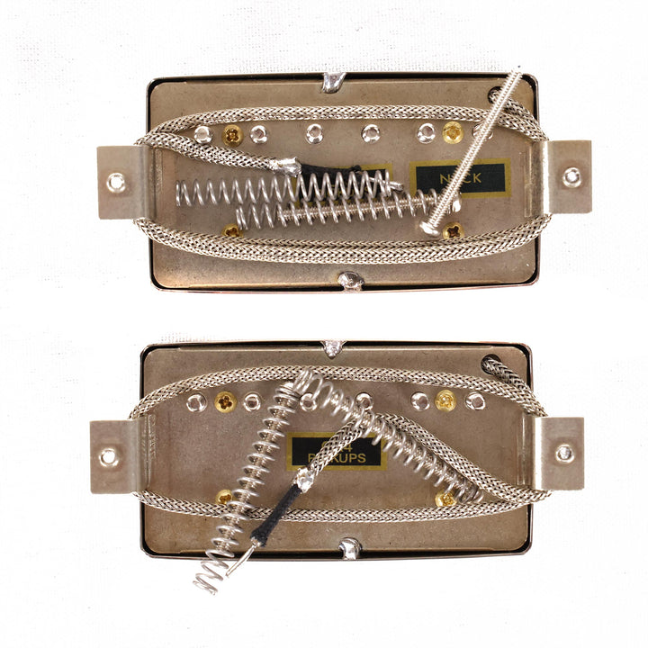 OX4 PAF Low-Wind Humbucker Pickup Set Nickel Covers Cream Bobbins
