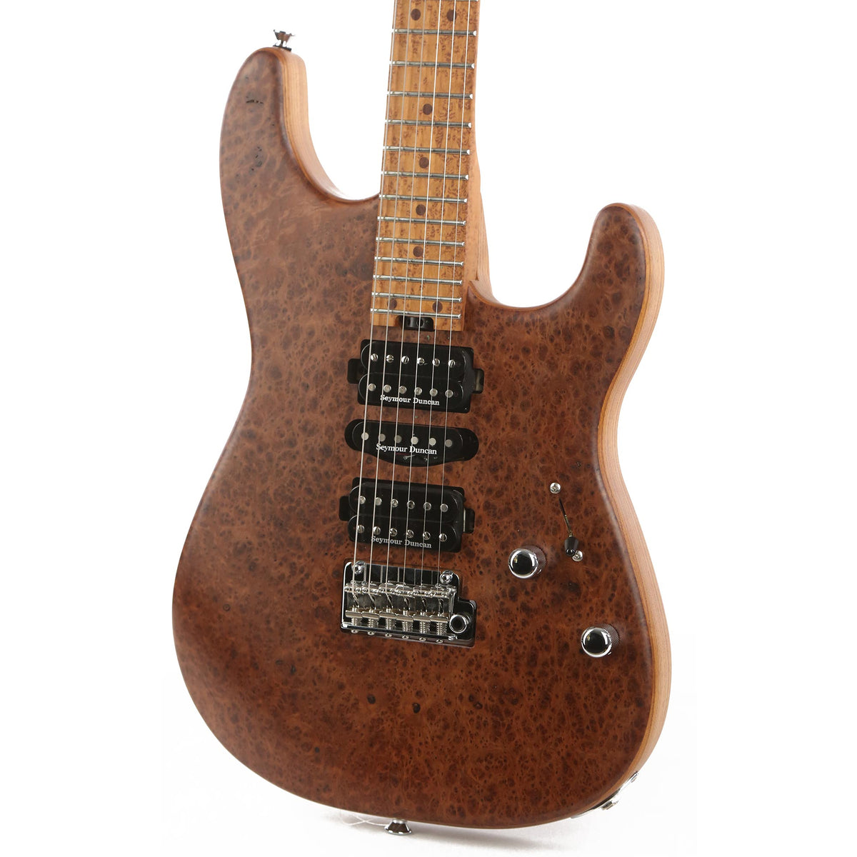 Charvel Custom Shop San Dimas HSH Redwood Top Roasted Ash Body Natural Oil — 7