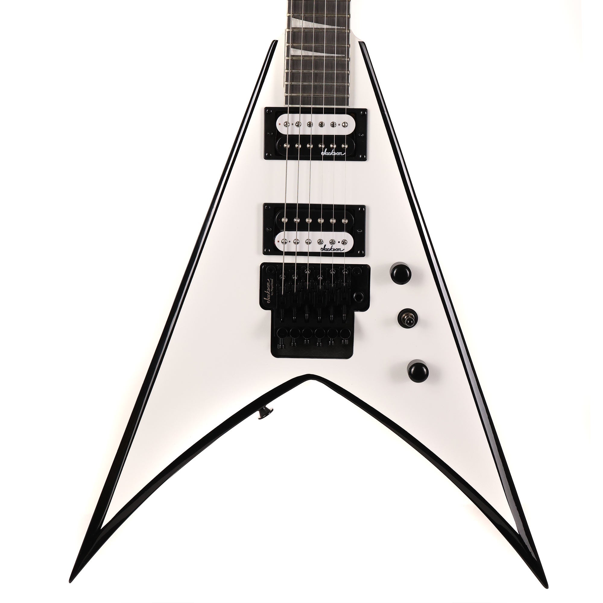 Jackson JS Series King V JS32 White with Black Bevels | The Music Zoo