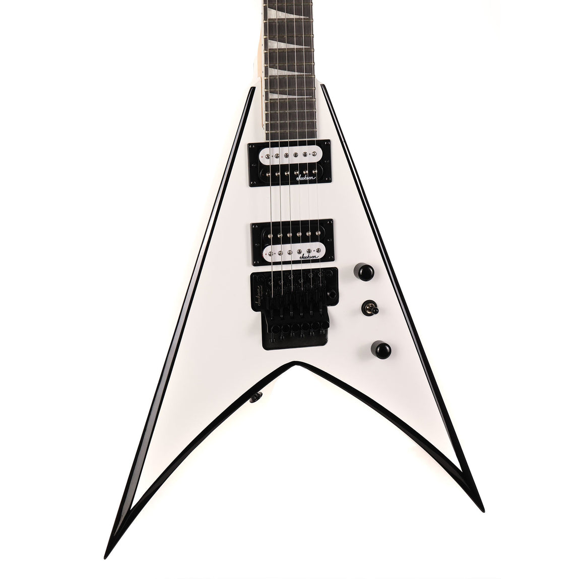 Jackson JS Series King V JS32 White with Black Bevels | The Music Zoo