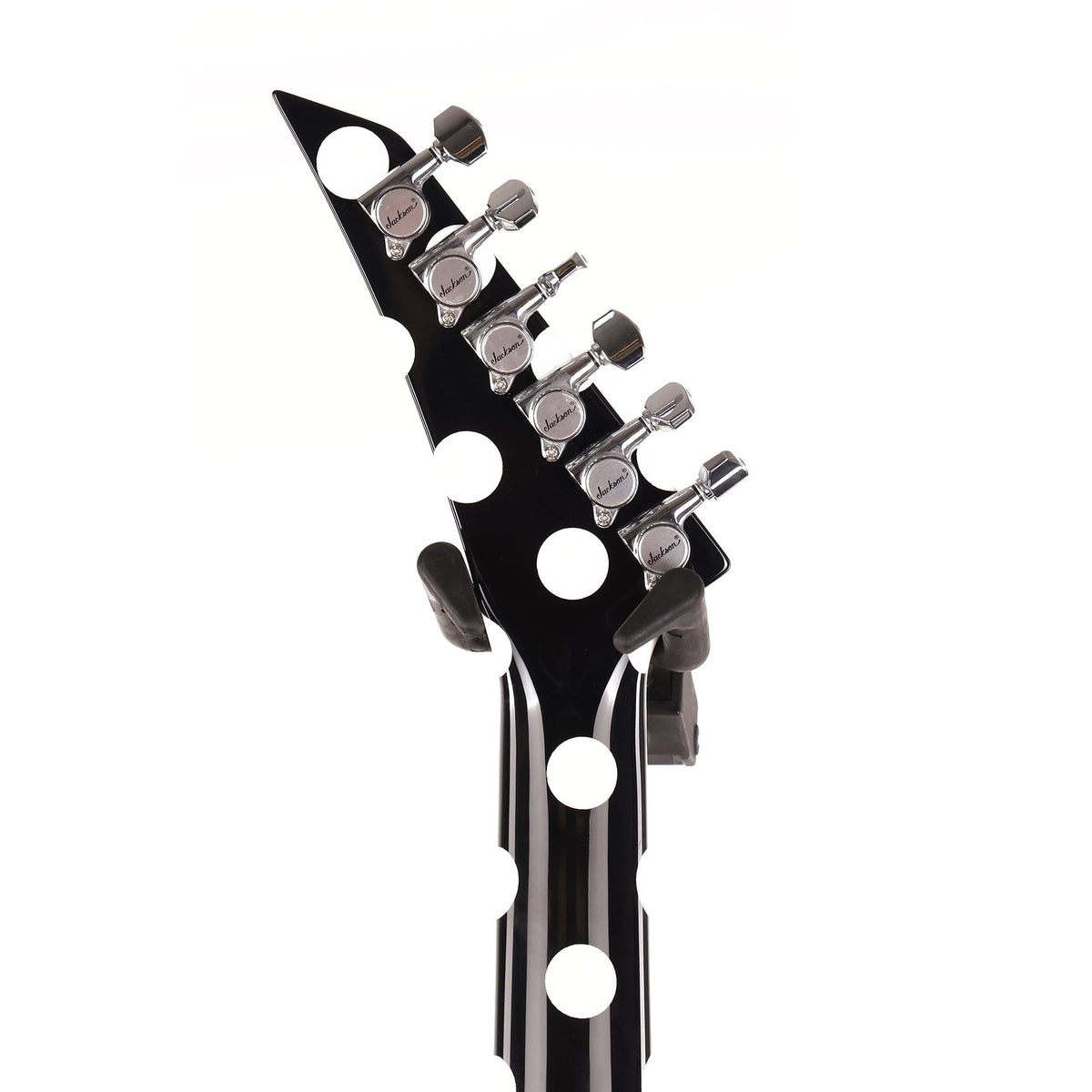 Jackson Custom Shop King V Black and White Polka Dots — 4
