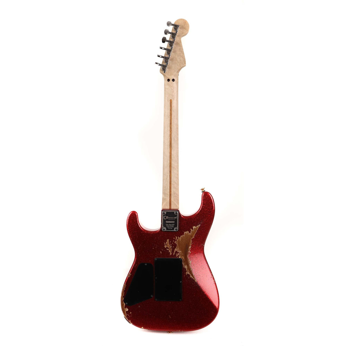 Charvel Custom Shop Nitro Aged San Dimas Red Sparkle Reverse Headstock — 3