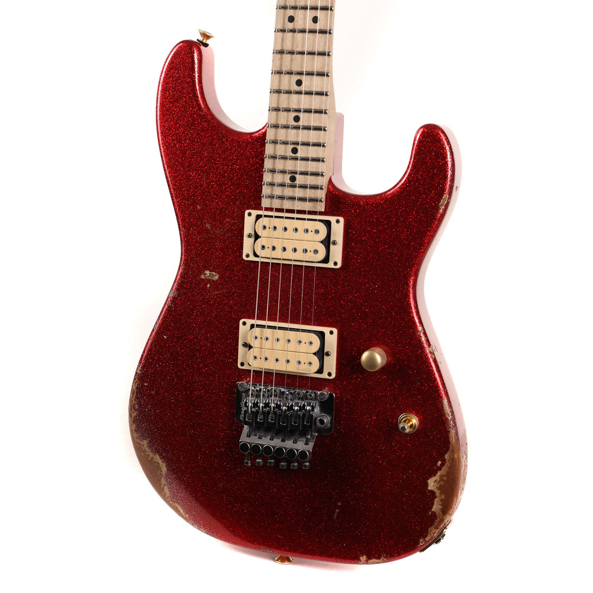 Charvel Custom Shop Nitro Aged San Dimas Red Sparkle Reverse Headstock — 5