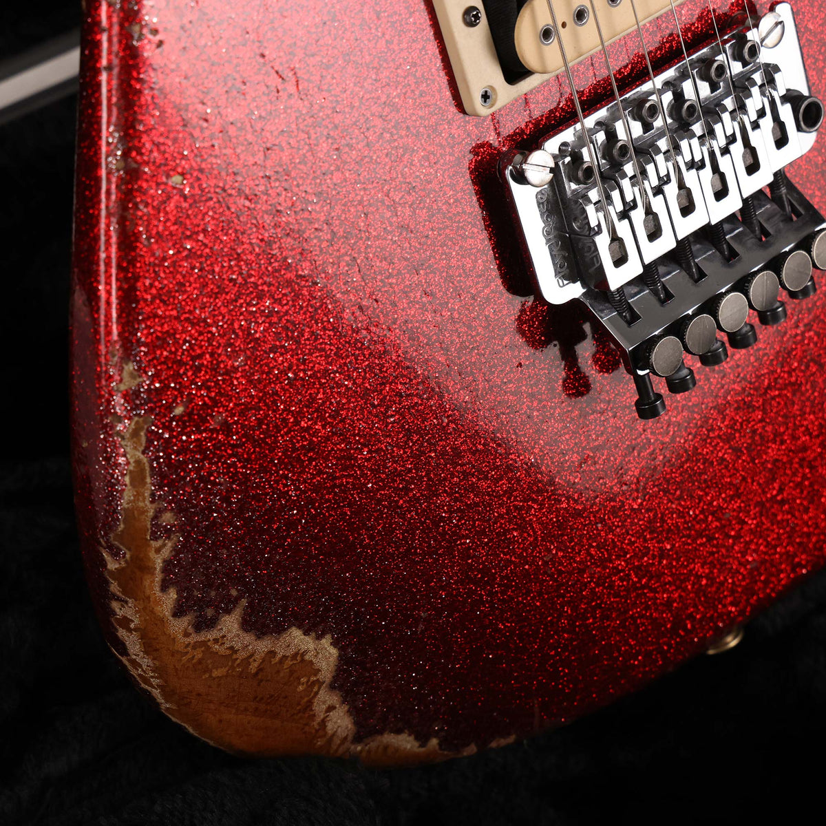 Charvel Custom Shop Nitro Aged San Dimas Red Sparkle Reverse Headstock — 7