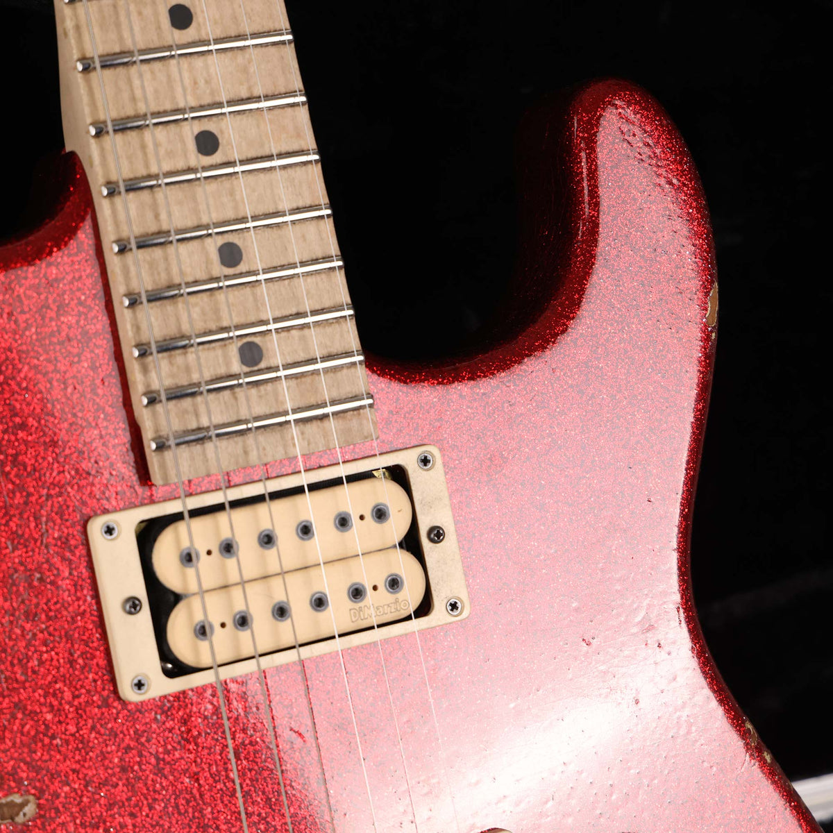 Charvel Custom Shop Nitro Aged San Dimas Red Sparkle Reverse Headstock — 8