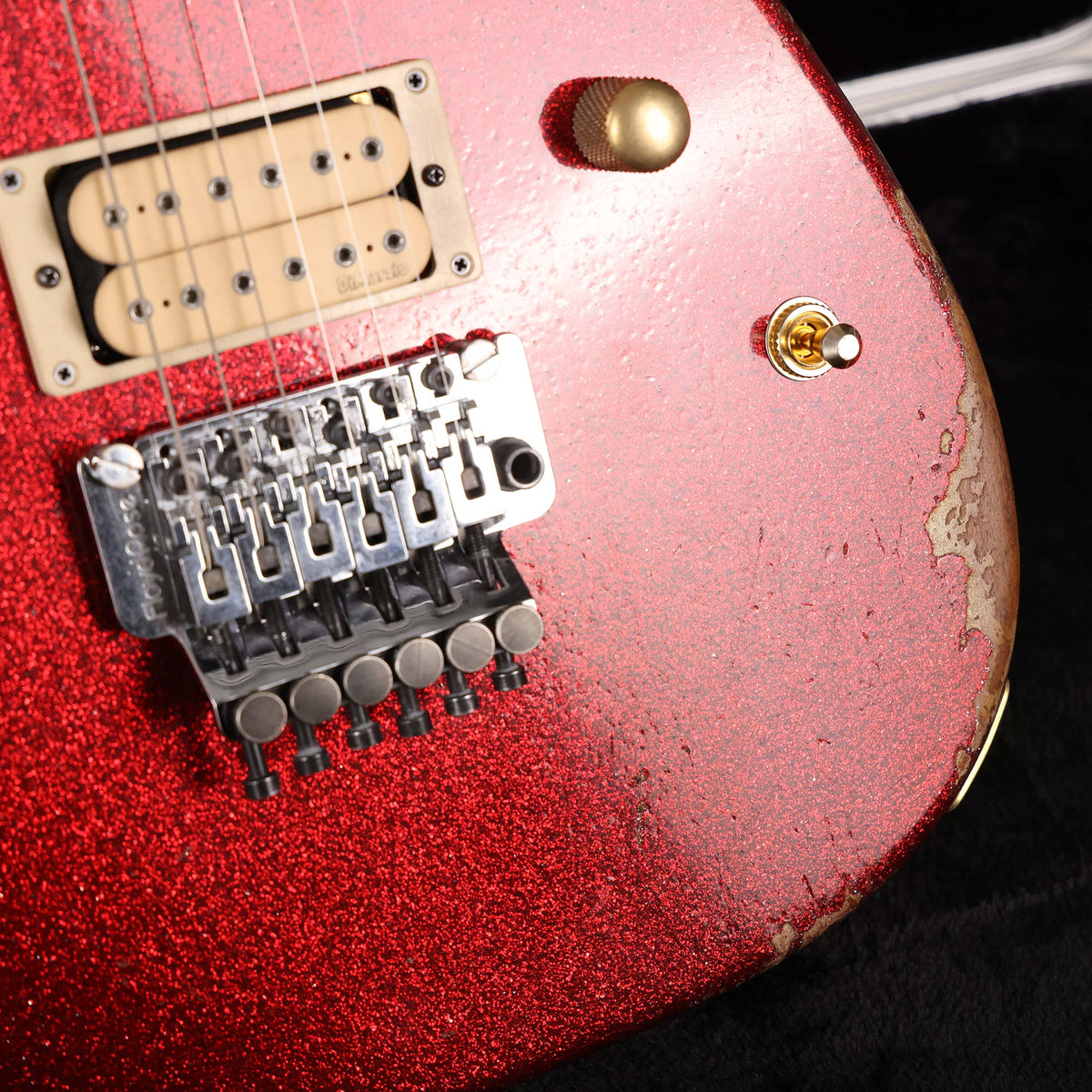 Charvel Custom Shop Nitro Aged San Dimas Red Sparkle Reverse Headstock — 9