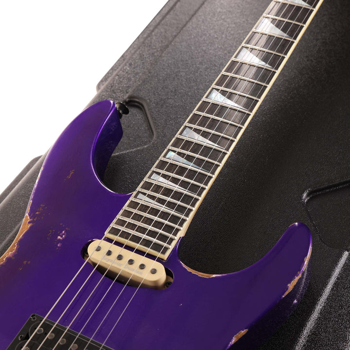 Jackson Custom Shop SL2H-V Soloist Nitro Aged Purple Metallic Reverse Headstock