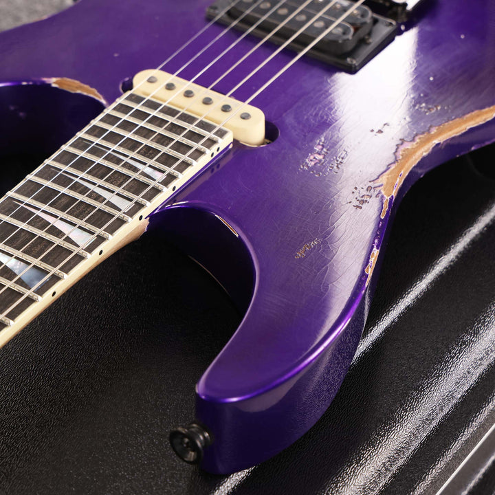 Jackson Custom Shop SL2H-V Soloist Nitro Aged Purple Metallic Reverse Headstock