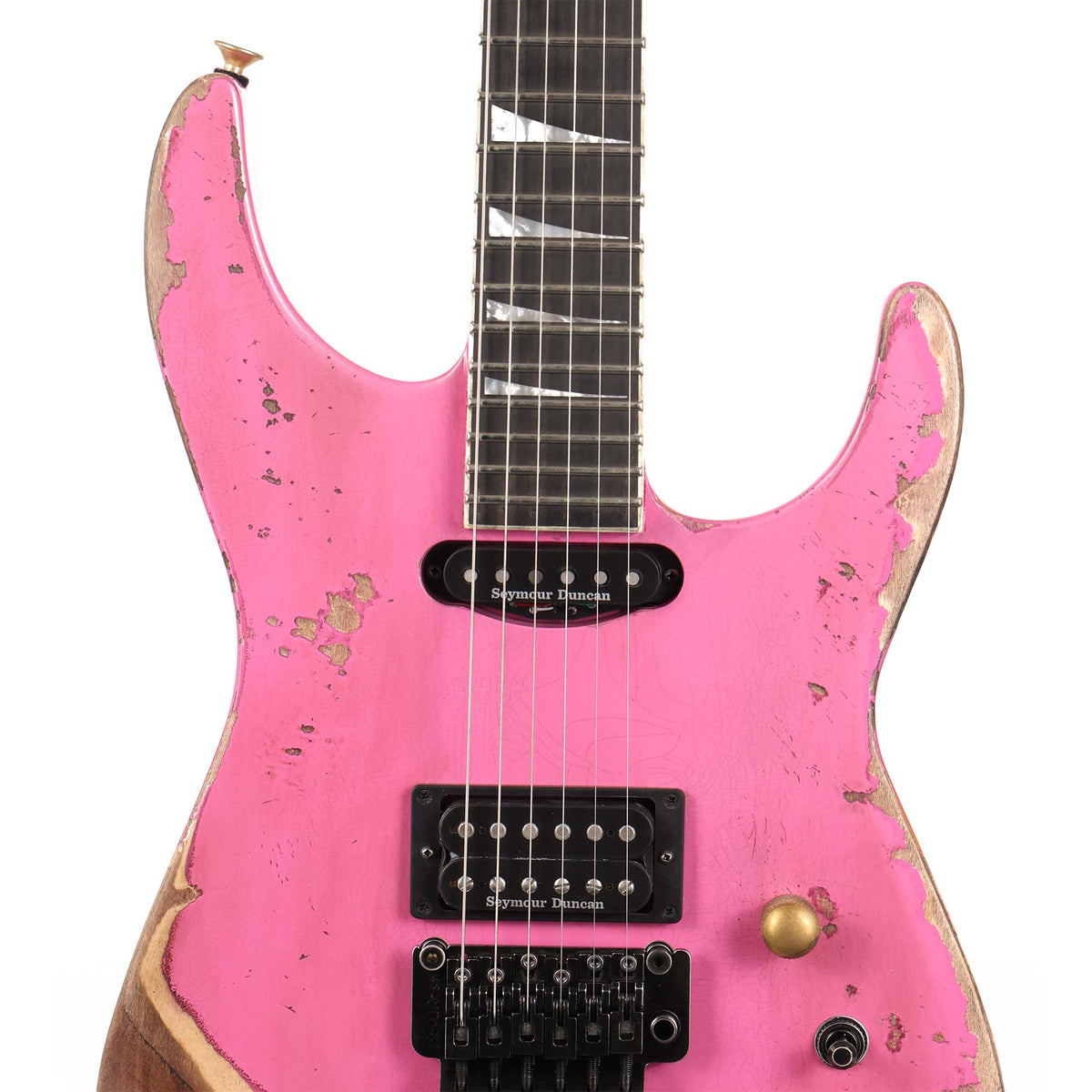 Jackson Custom Shop SL2V Nitro Aged Platinum Pink Music Zoo