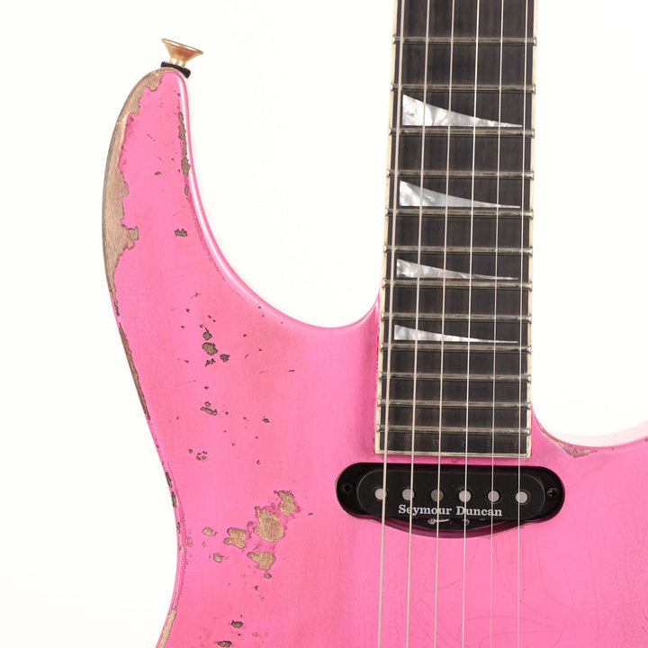 Jackson Custom Shop SL2V Nitro Aged Platinum Pink Music Zoo Exclusive
