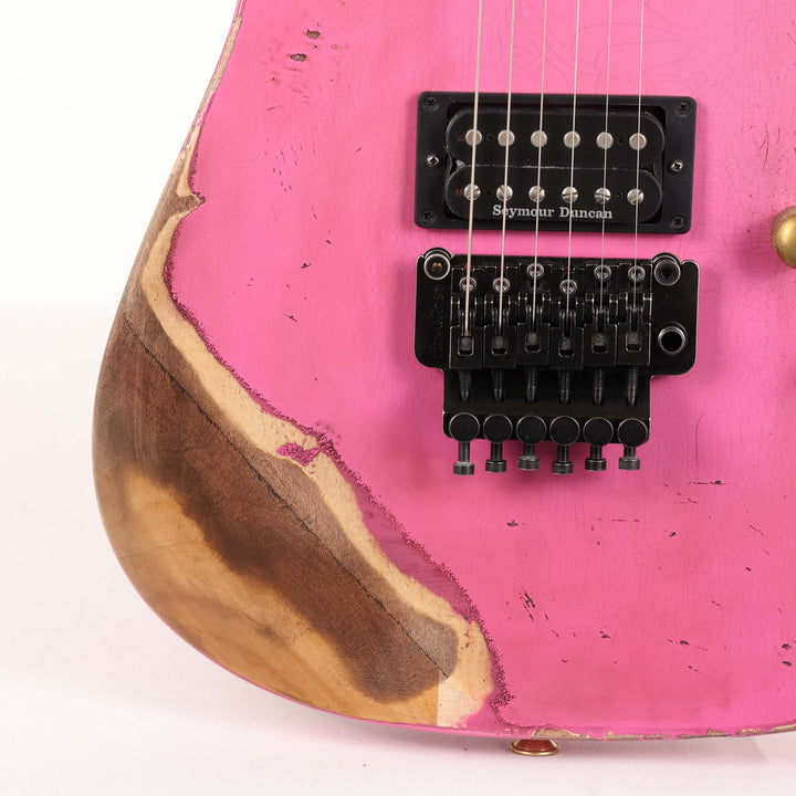 Jackson Custom Shop SL2V Nitro Aged Platinum Pink Music Zoo Exclusive