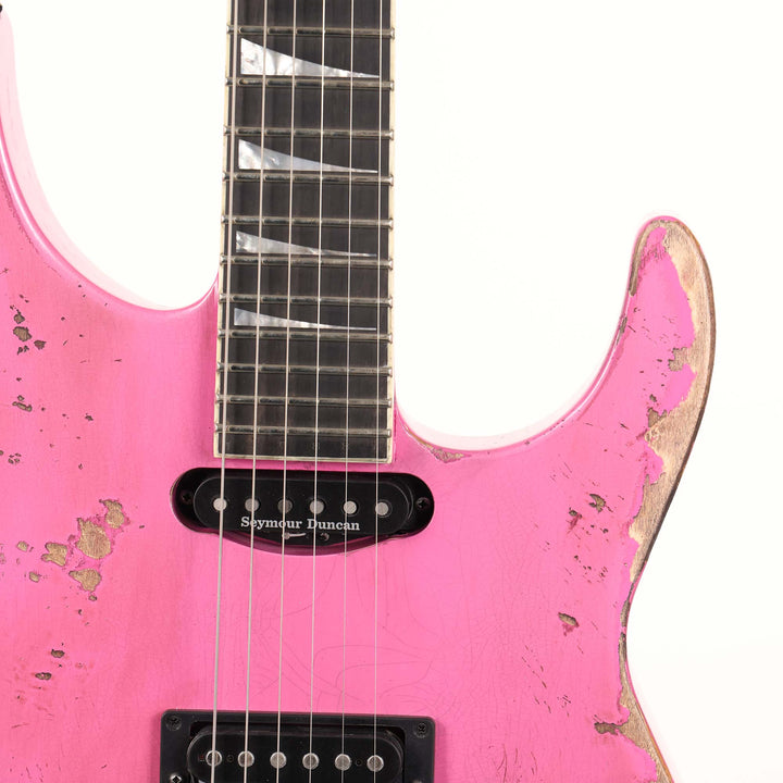 Jackson Custom Shop SL2V Nitro Aged Platinum Pink Music Zoo Exclusive