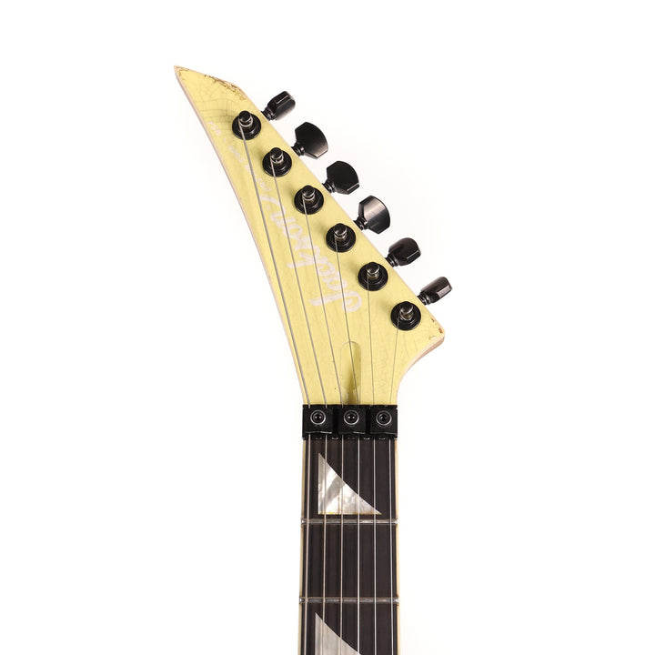 Jackson Custom Shop Music Zoo Exclusive Nitro Aged SL2H-V Soloist Canary Yellow Reverse Headstock