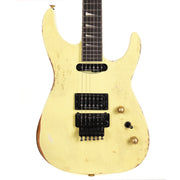 Jackson Custom Shop Music Zoo Exclusive Nitro Aged SL2H-V Soloist Canary Yellow Reverse Headstock