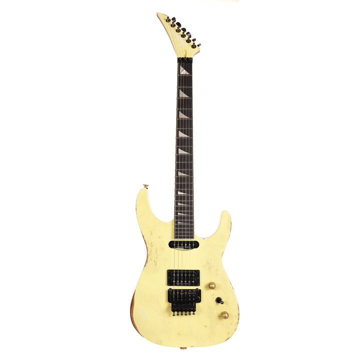 Jackson Custom Shop Music Zoo Exclusive Nitro Aged SL2H-V Soloist Canary Yellow Reverse Headstock