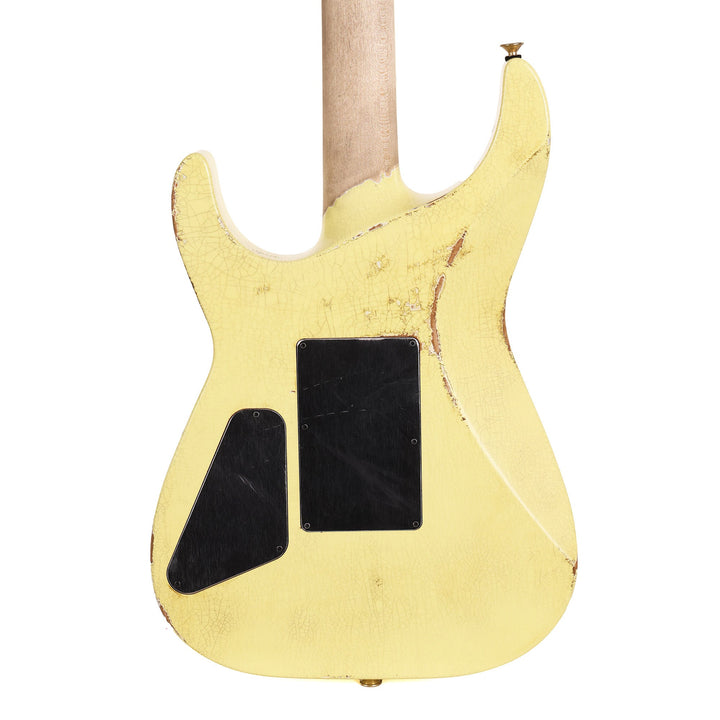 Jackson Custom Shop Music Zoo Exclusive Nitro Aged SL2H-V Soloist Canary Yellow Reverse Headstock