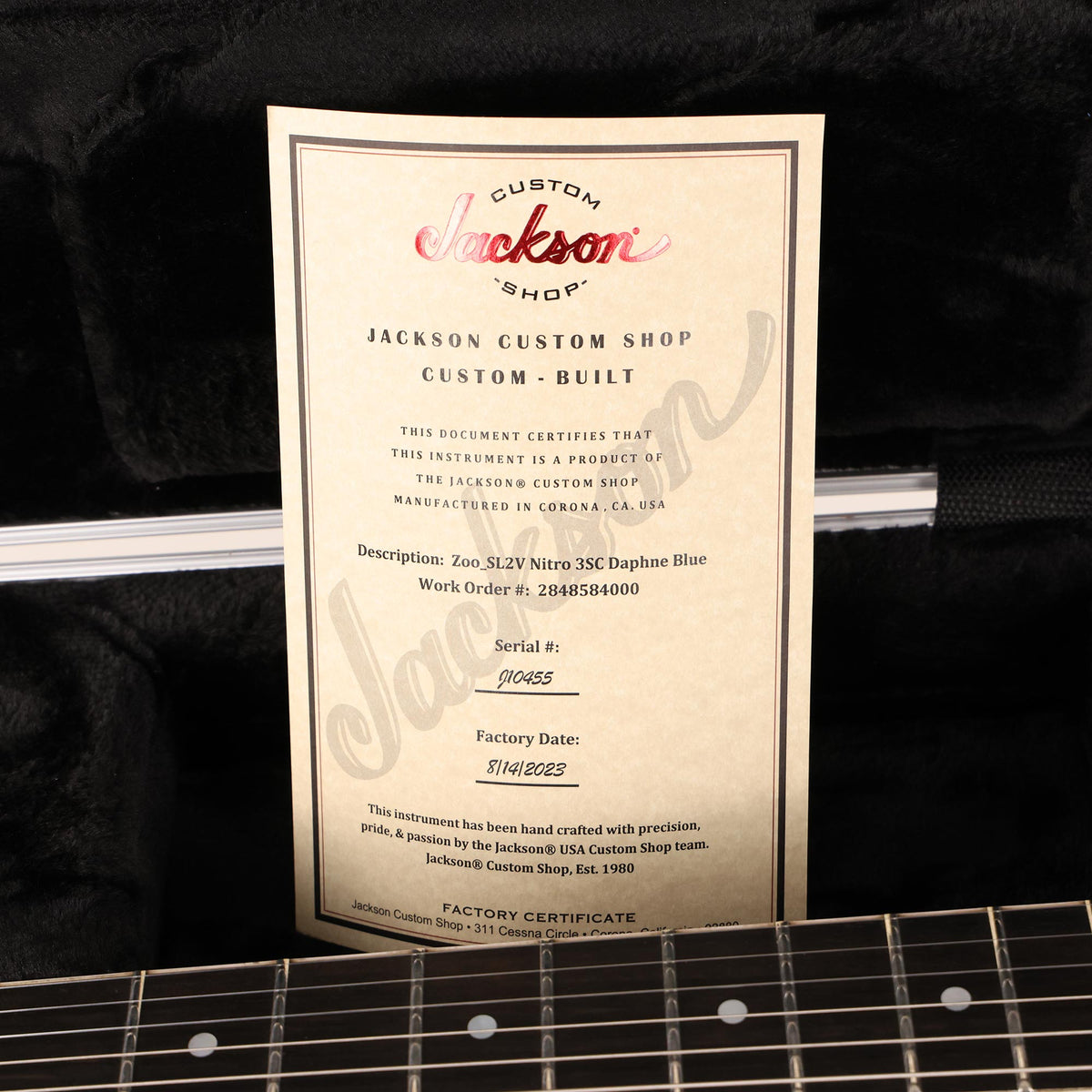 Jackson Custom Shop SL Soloist 3S-V Daphne Blue — 12