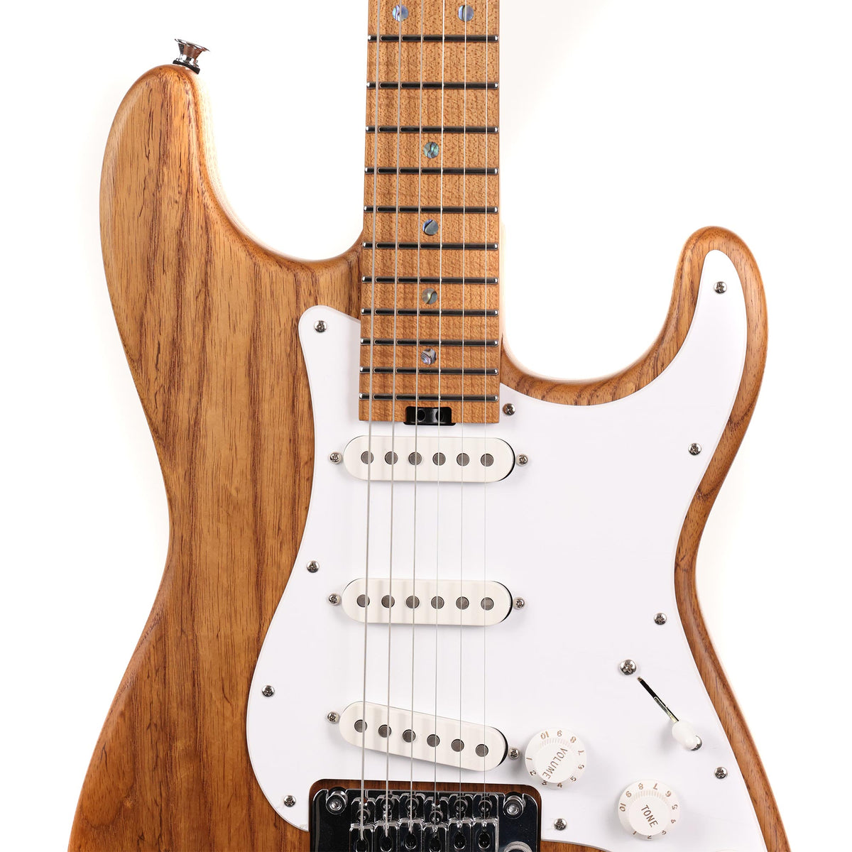 Charvel Custom Shop So-Cal SSS Masterbuilt Pat Campolattano Roasted Ash Natural Oil — 5