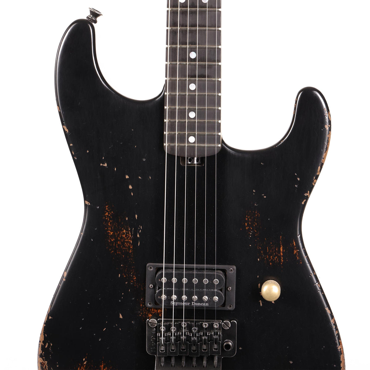 Charvel Custom Shop Nitro Aged San Dimas 1H Black Music Zoo Exclusive — 4