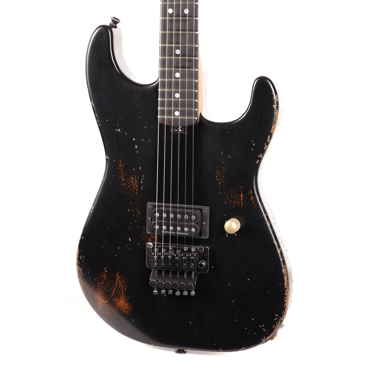 Charvel Custom Shop Nitro Aged San Dimas 1H Black Music Zoo Exclusive — 5
