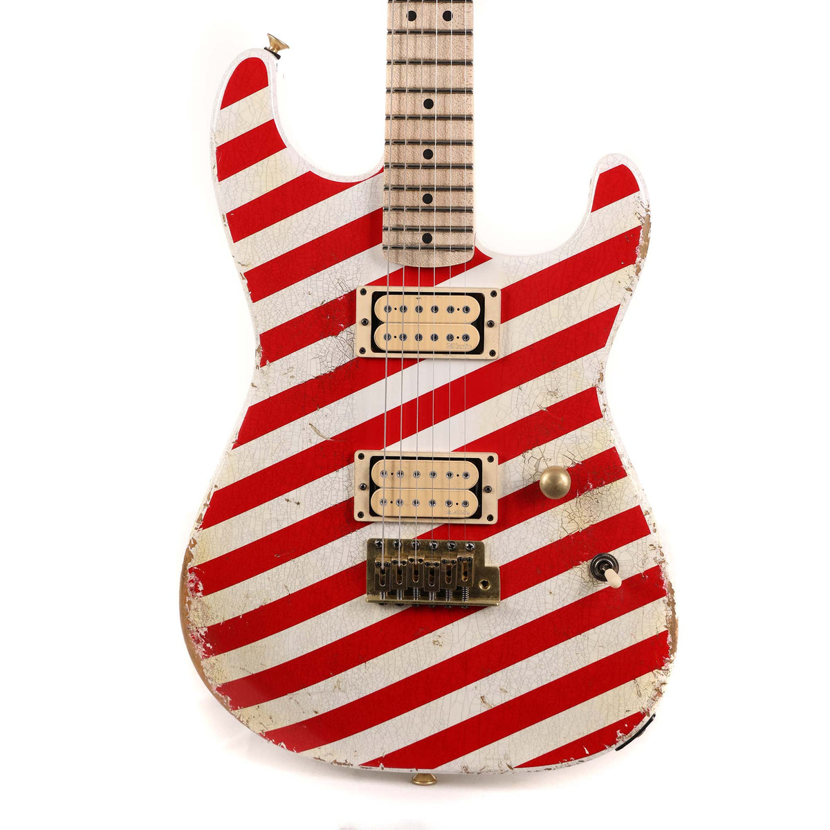 Charvel Custom Shop San Dimas Nitro Aged Diagonal Stripes — 1
