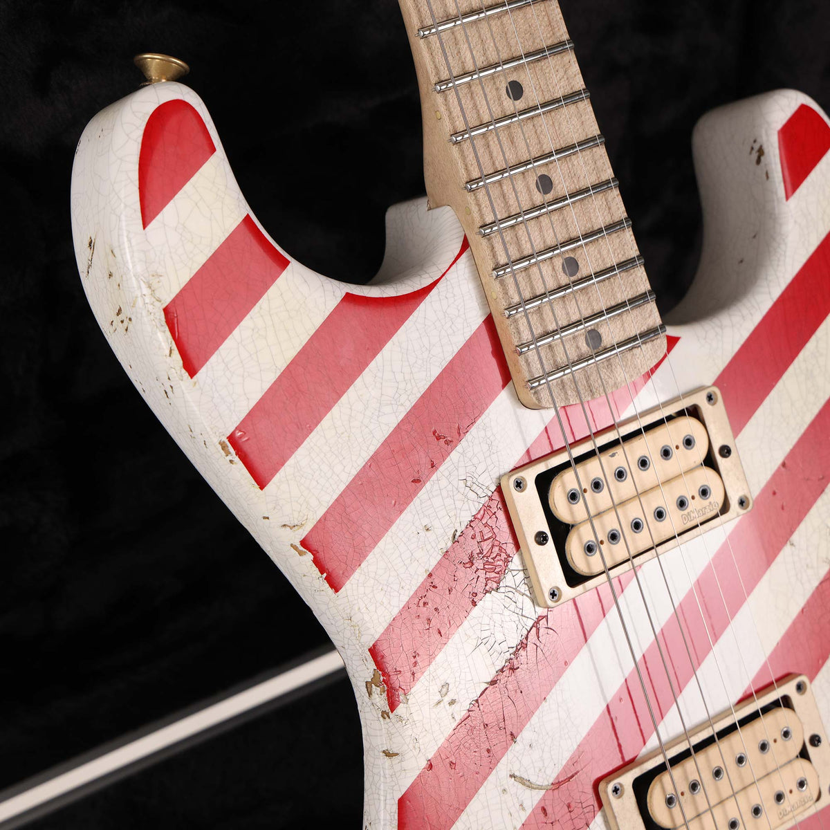 Charvel Custom Shop San Dimas Nitro Aged Diagonal Stripes — 6