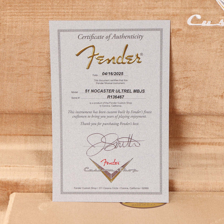 Fender Custom Shop 1951 Nocaster Masterbuilt Hacksaw Relic Jason Smith Super Faded Aged Vintage Blonde