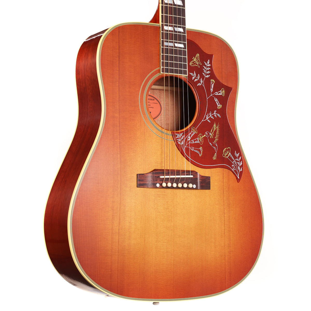 Gibson 1960 Hummingbird Fixed Bridge Heritage Cherry Sunburst — 1